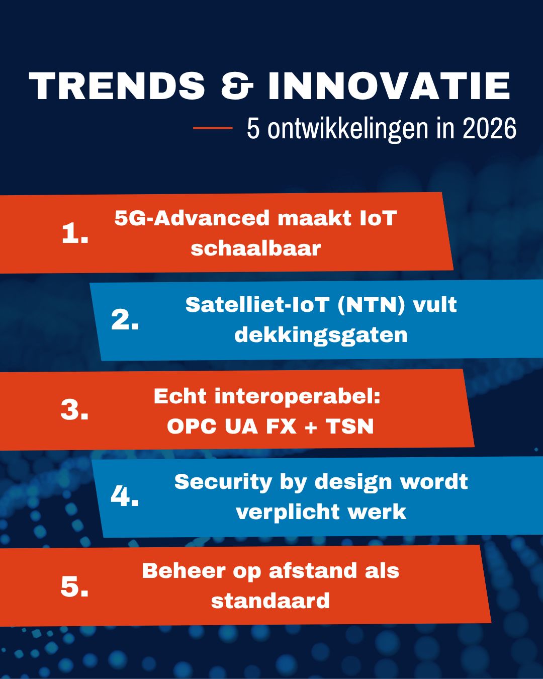 Industry 4.0 in 2026: vijf ontwikkelingen die industriële IoT versnellen